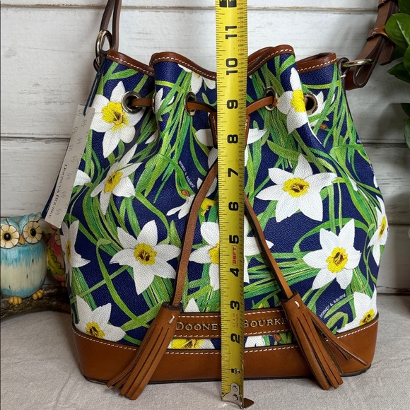 Dooney & Bourke Blue Daffodil Bucket Bag with Pouch - Picture 6 of 13